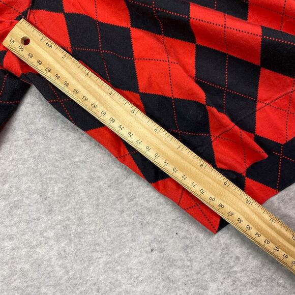 Loudmouth Golf Mens 30 Red Black Argyle Pattern Shorts - Picture 11 of 12